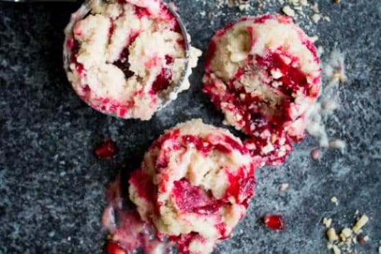 Vegan Spiced Cranberry Swirl Ice Cream