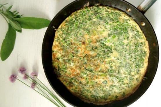 Leek And Pea Frittata