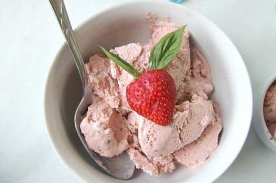 Strawberry Basil Ice Cream