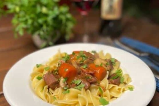 Julia Child's Beef Bourguignon , simplified