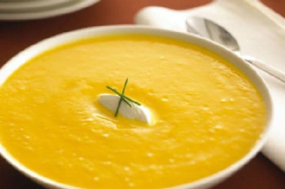 Butternut Squash Soup with Fresh Goat Cheese