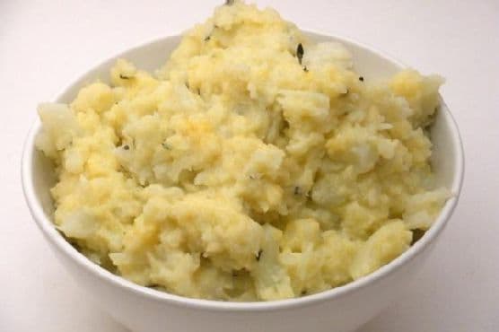 Cheddar Mashed Cauliflower