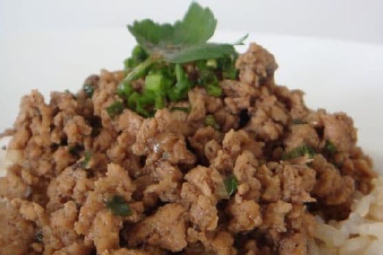 Chicken Rou Zao With Rice