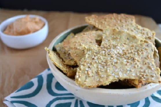 Herbed Multi-Seed Chickpea Crackers