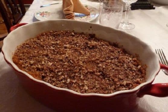 Pecan Topped Sweet Potato Casserole