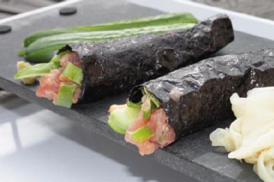 Rice-less Spicy Tuna Hand Rolls