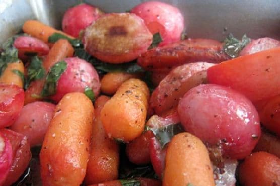 Roasted Radish and Carrot Medley