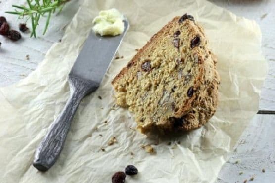 Rosemary Rum Raisin Soda Bread with Pecans