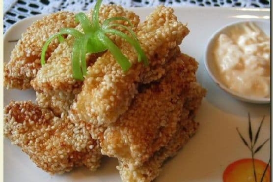 Sesame Crusted Fish Sticks