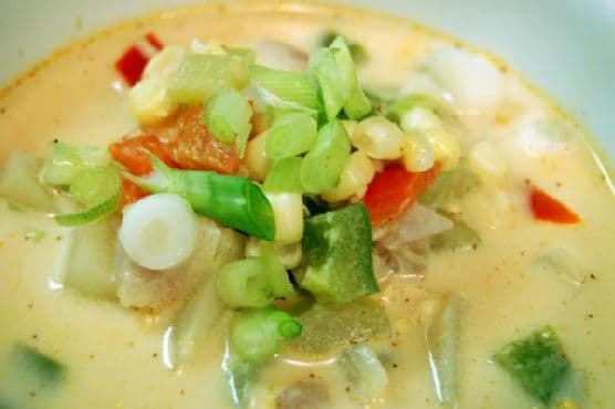 Spicy Grilled Corn Chowder
