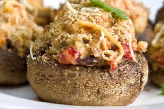 Sun Dried Tomato Stuffed Mushrooms