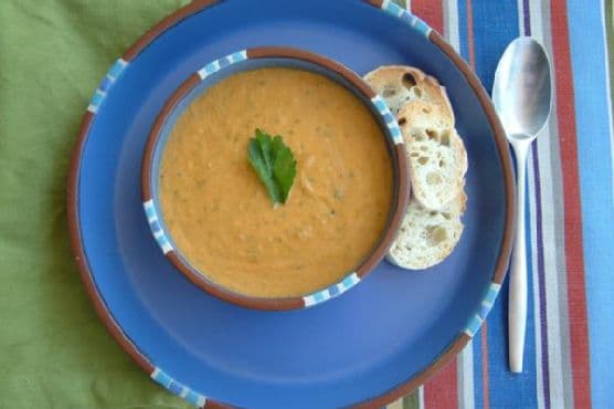 Sweet Pepper and Heirloom Tomato Gazpacho