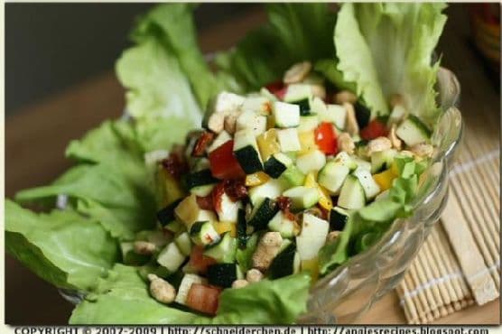 Zucchini Salad With Black Pepper Peanuts