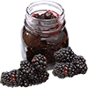 garnish: blackberry jam
