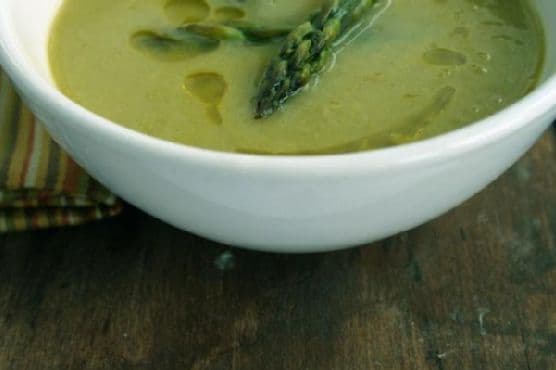 Cedar Smoked Asparagus Soup