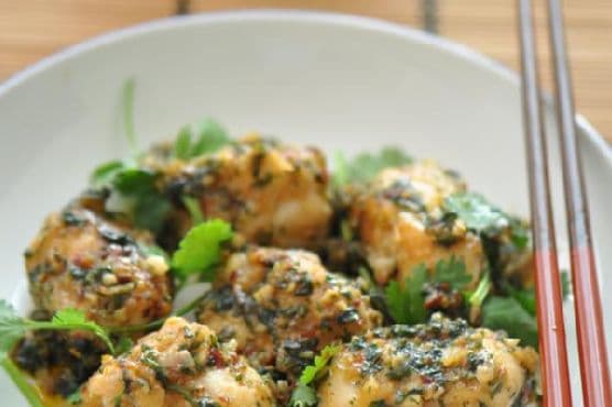 Coriander & Chili Monkfish Cheeks Stir-Fry