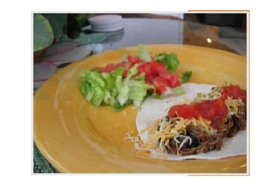 Crock Pot Beef and Bean Burritos